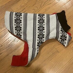 Nordic Dog Sweater Black & White Patterned Dog Sweater Large 35-55 pound dog EU